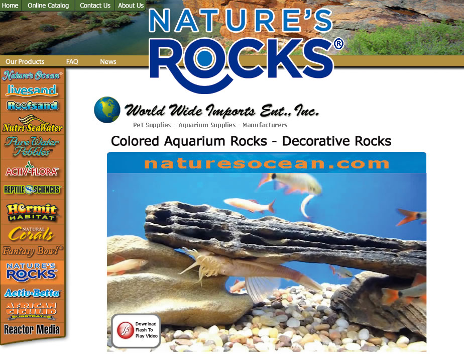 Colored Aquarium Rocks